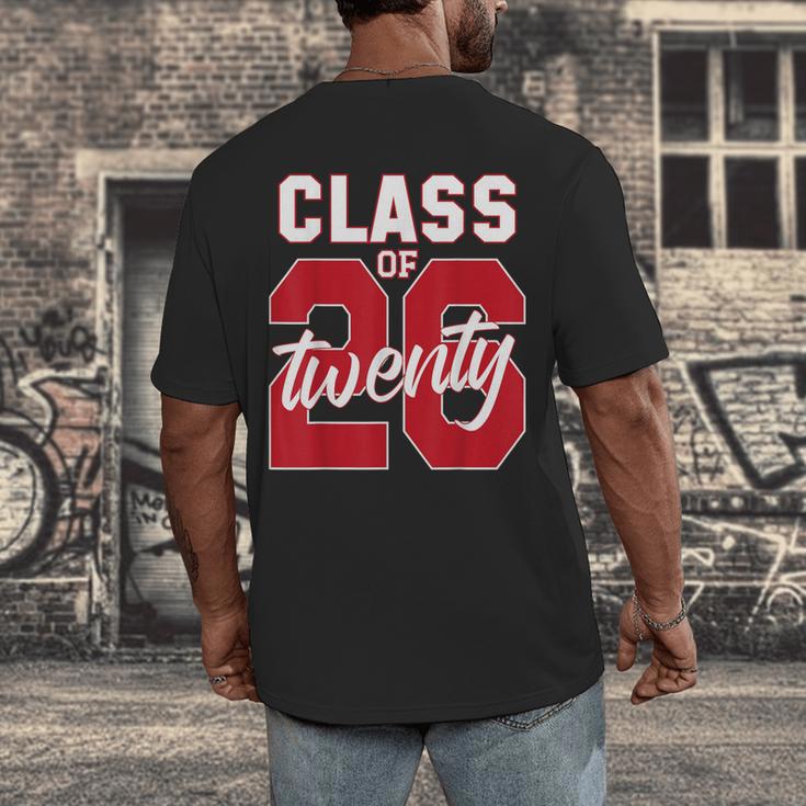 2 Sided Class Of 2026 Senior 2026 Graduation Men's Back Print T-Shirt