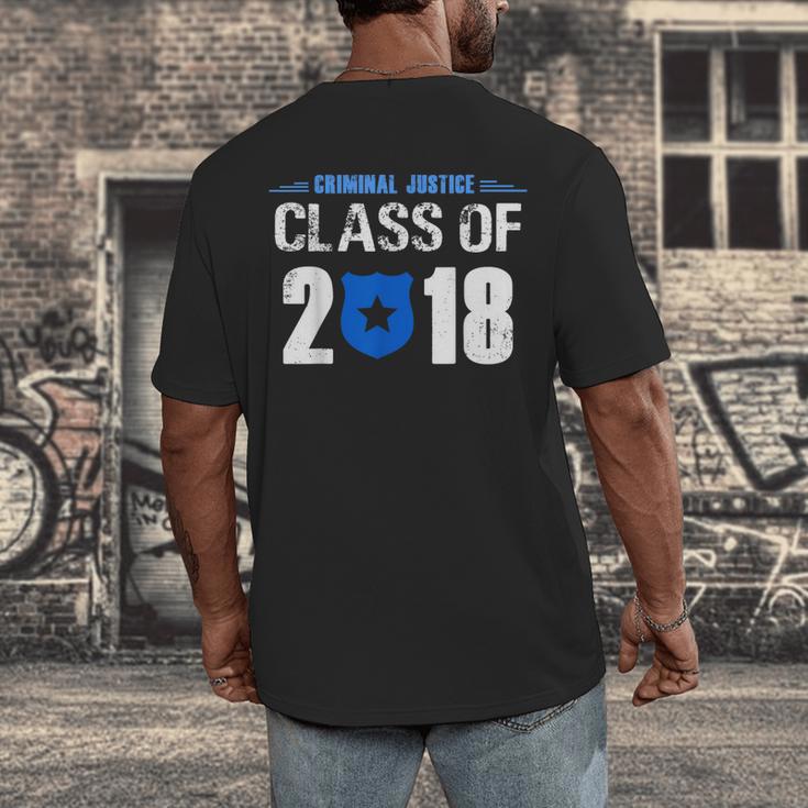 2018 Criminal Justice Graduation Shirt Criminal Justice Men's Back Print T-Shirt