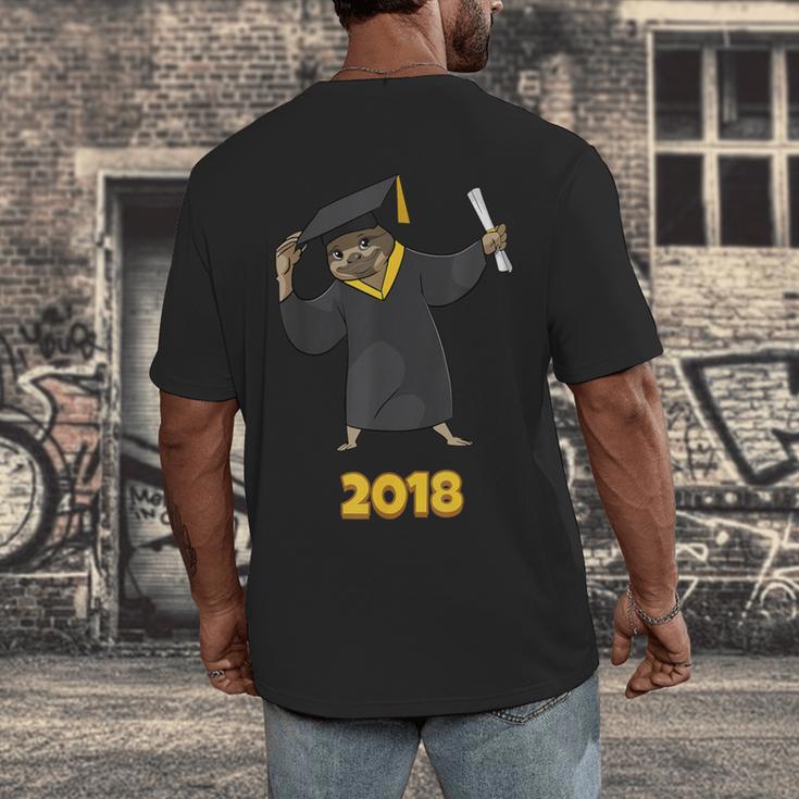 2018 Graduation Shirts Sloth Lovers For Women Teens Men's Back Print T-Shirt