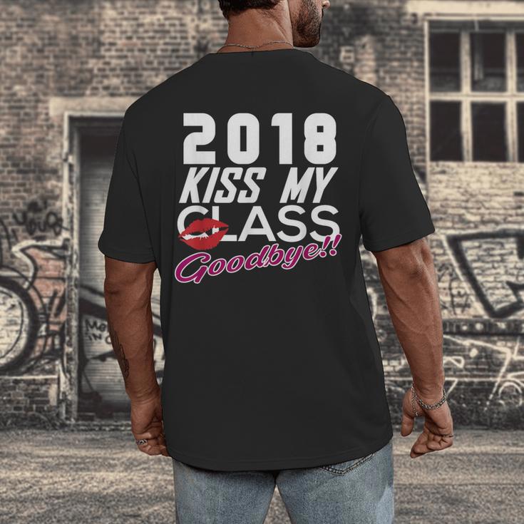 2018 Kiss My Class Goodbye Graduation Men's Back Print T-Shirt
