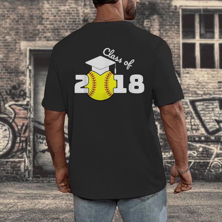 2018 Softball Senior Graduation Shirt For Girls Grad Men's Back Print T-Shirt