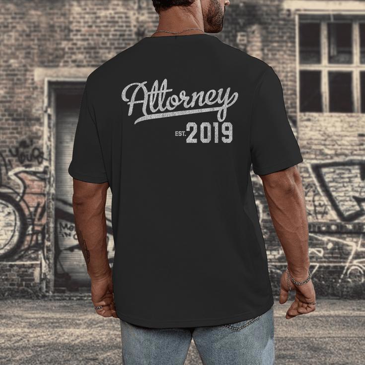 2019 Graduate Attorney Law School Graduation Men's Back Print T-Shirt