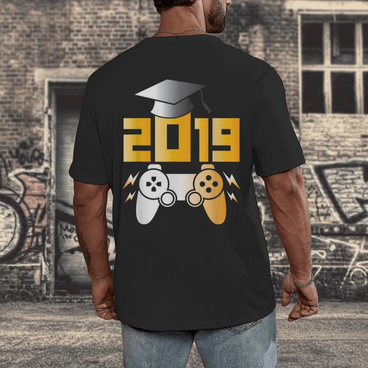 2019 High School Graduation Shirt Gamer Graduate Men's Back Print T-Shirt