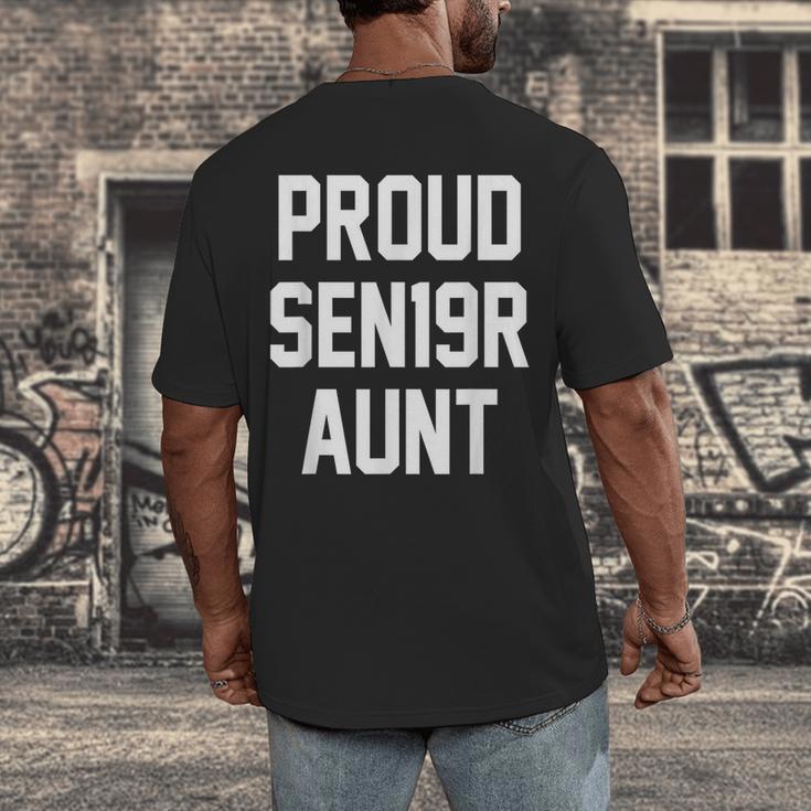 2019 Senior Aunt SEN19R Class Graduation PartyShirt Men's Back Print T-Shirt
