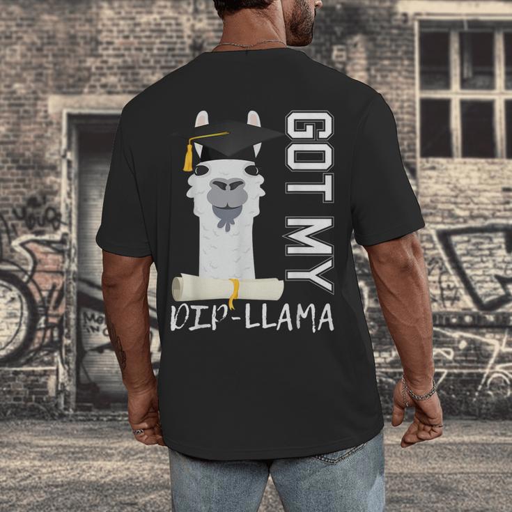 2022 Graduate Graduation For Him Her Got My Dip-Llama Men's Back Print T-Shirt