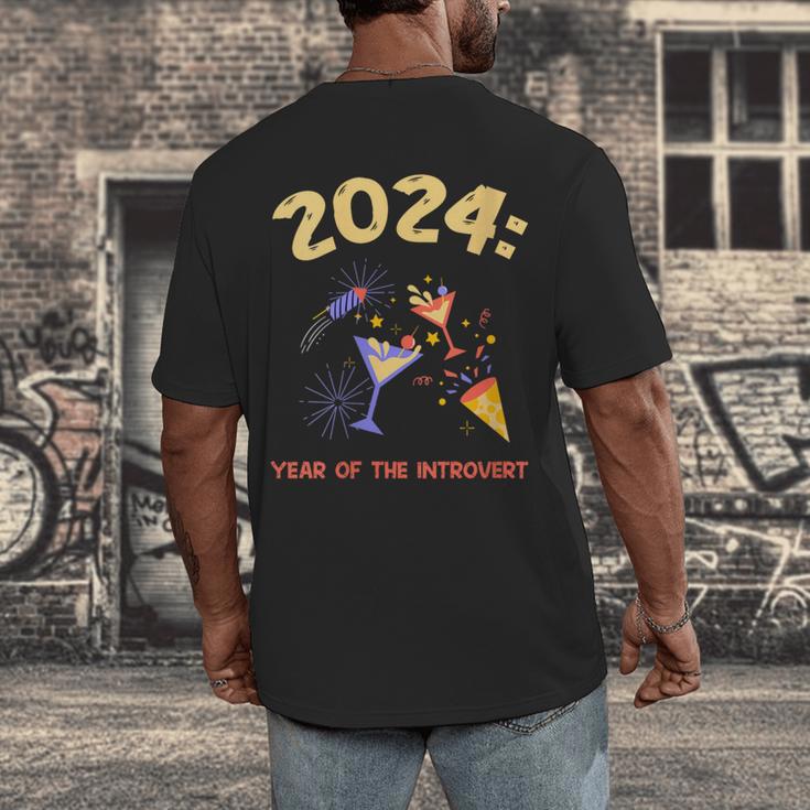 2024 Year Of The Introvert New Year Adventures Men's Back Print T-Shirt 2024 Year Of The Introvert New Year Adventures Men's Back Print T-Shirt