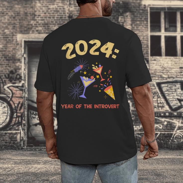 2024 Year Of The Introvert New Year Adventures Men's Back Print T-Shirt 2024 Year Of The Introvert New Year Adventures Men's Back Print T-Shirt