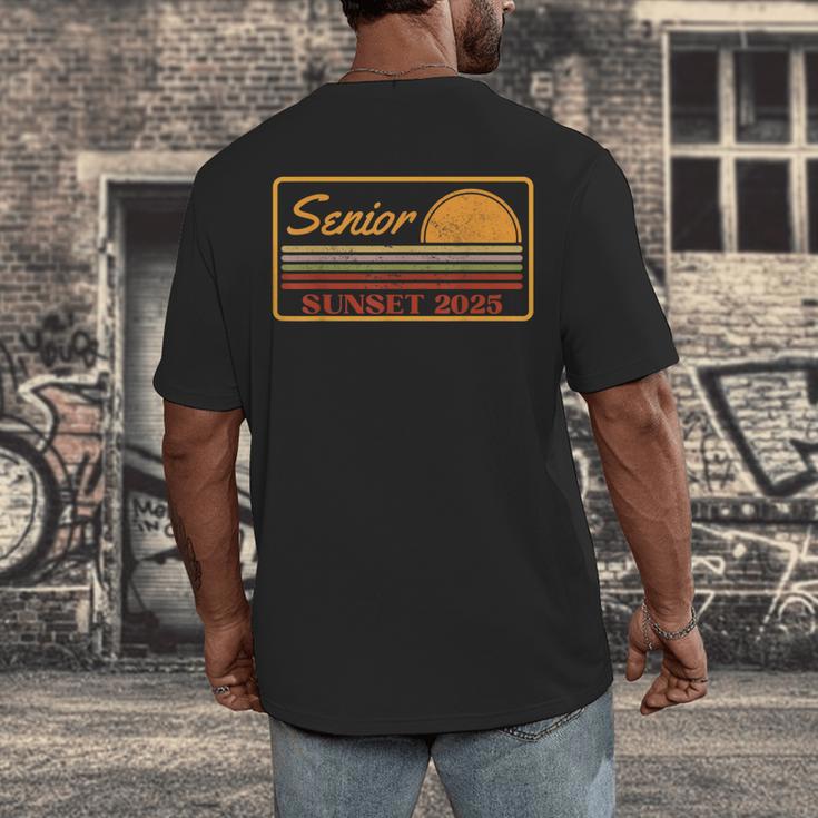 2025 Graduation Highschool Senior Sunset Men's Back Print T-Shirt