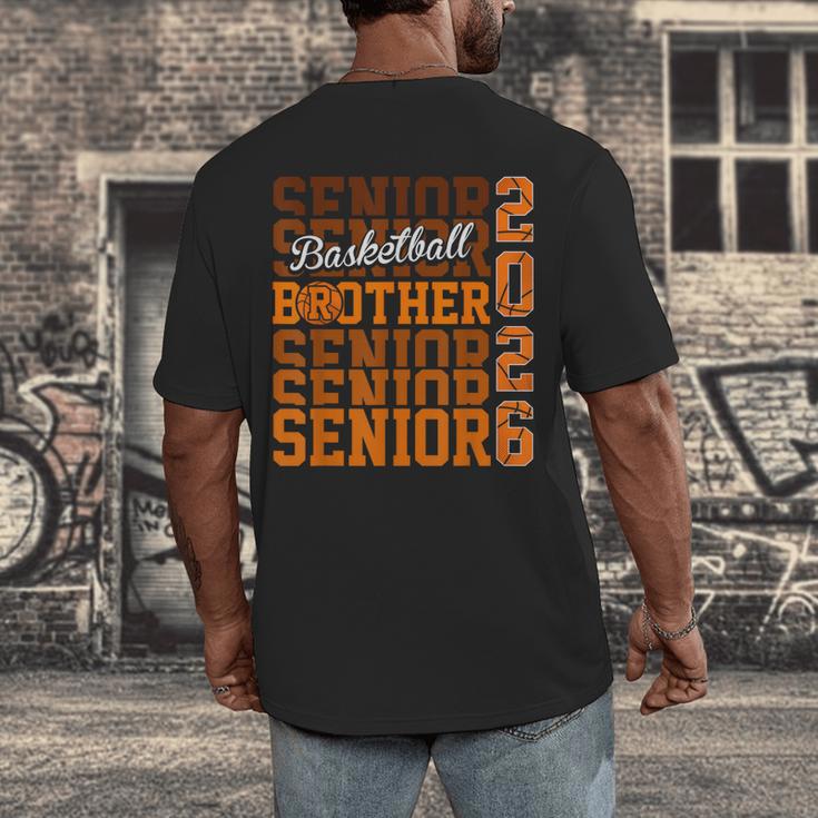 2026 Basketball Senior Brother Graduation Matching Family Men's Back Print T-Shirt
