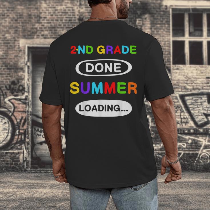 2nd Grade Graduation Shirt 2nd Grade Done Summer Loading Men's Back Print T-Shirt