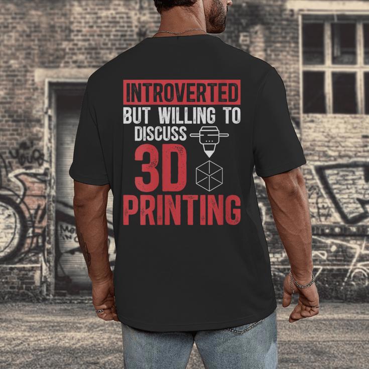 3D Printer Introvert 3D Printing Men's Back Print T-Shirt