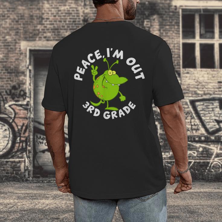 3rd Grade Graduation Promotion Peace I'm Out Last Day Men's Back Print T-Shirt