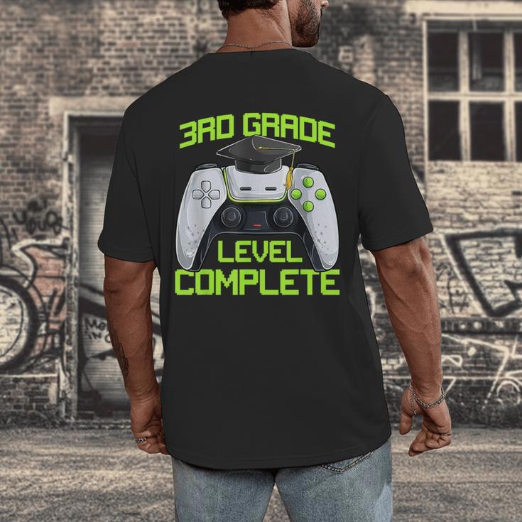 3rd Grade Level Complete Gamer Class Of 2026 Graduation Men's Back Print T-Shirt