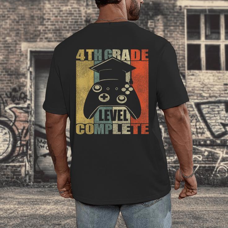 4th Grade Level Complete Gamer Class Of 2023 Graduation Men's Back Print T-Shirt