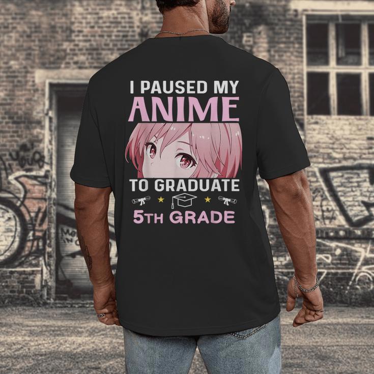 5th Grade Graduation Anime 2025 Graduate Elementary Girls Men's Back Print T-Shirt