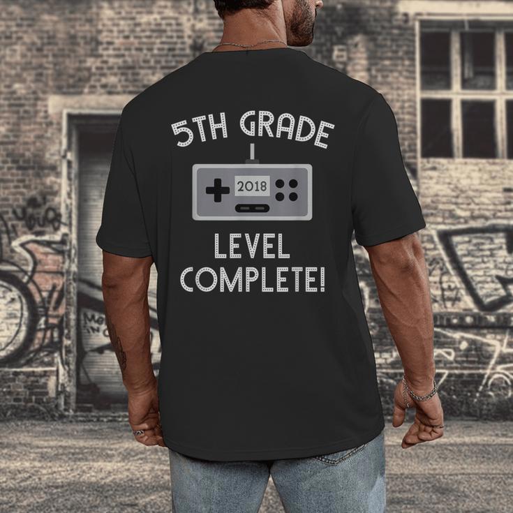 5th Grade Graduation Shirt Level Complete Video Gamer Men's Back Print T-Shirt