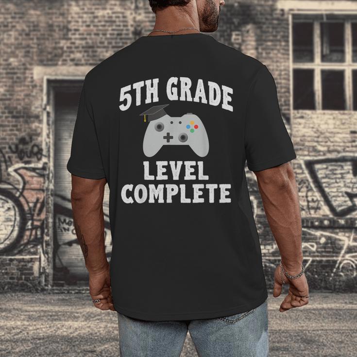 5th Grade Level Complete Gamer Class Of 2025 Graduation Men's Back Print T-Shirt