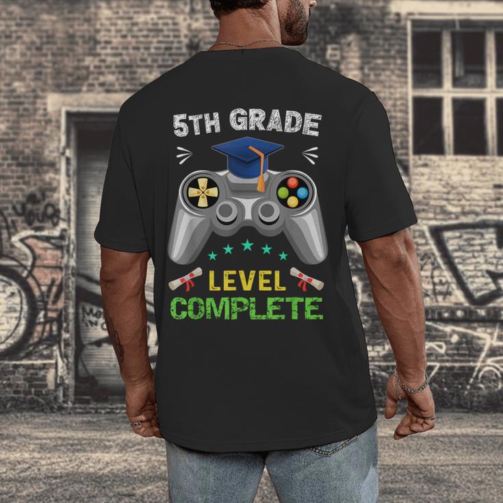 5th Grade Level Complete Gaming Graduation Class 2023 Gamer Men's Back Print T-Shirt