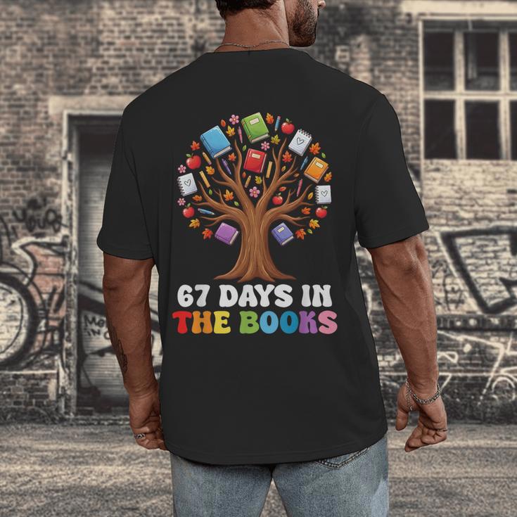 67 Days In The Books Reading Teacher 67th Day Of School Kids Men's Back Print T-Shirt 67 Days In The Books Reading Teacher 67th Day Of School Kids Men's Back Print T-Shirt