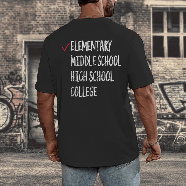 6th Grade Graduation 2025 Elementary Graduation Men's Back Print T-Shirt