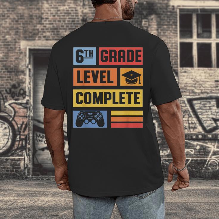 6th Grade Level Complete Shirt Graduation Last Day Of School Men's Back Print T-Shirt
