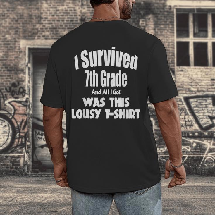 7th Seven Grade Graduation Shirt Boy Girl Graduate Education Men's Back Print T-Shirt