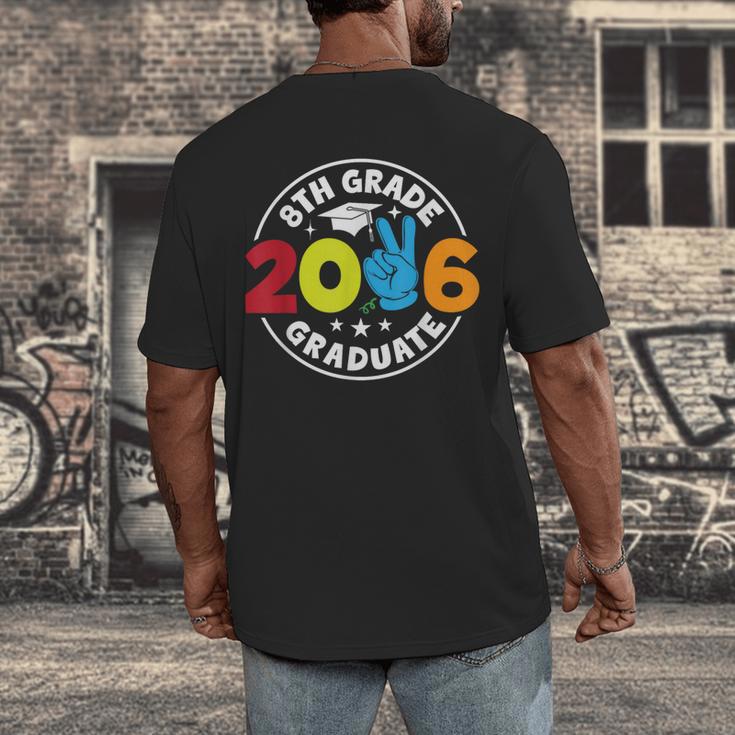 8th Grade 2026 Graduate School Senior Year Graduation Day Men's Back Print T-Shirt