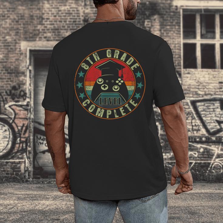8th Grade Graduation Gamer 8th Grade Level Complete Men's Back Print T-Shirt
