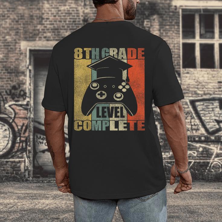 8th Grade Level Complete Gamer Class Of 2024 Graduation Men's Back Print T-Shirt