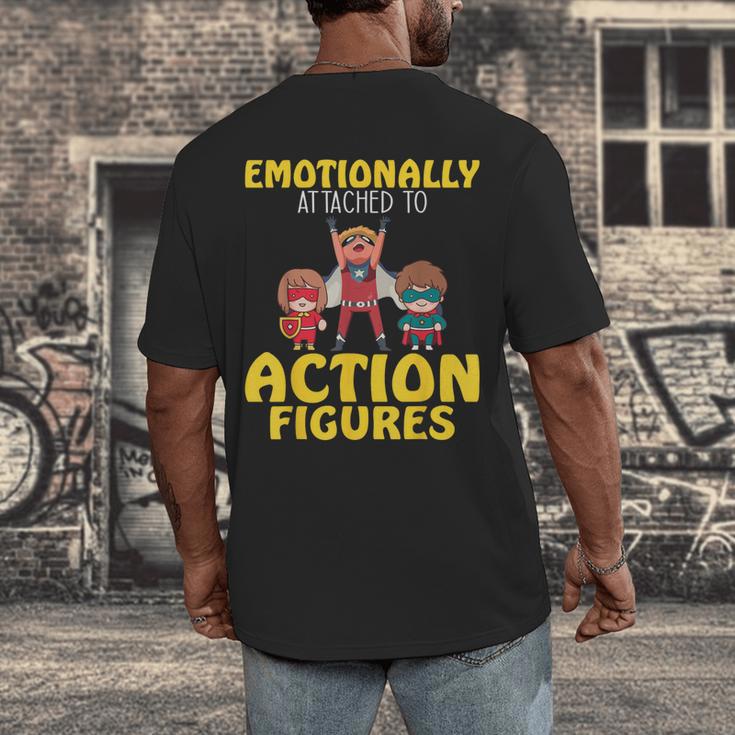Action Figure Collector Comic Books Men's Back Print T-Shirt