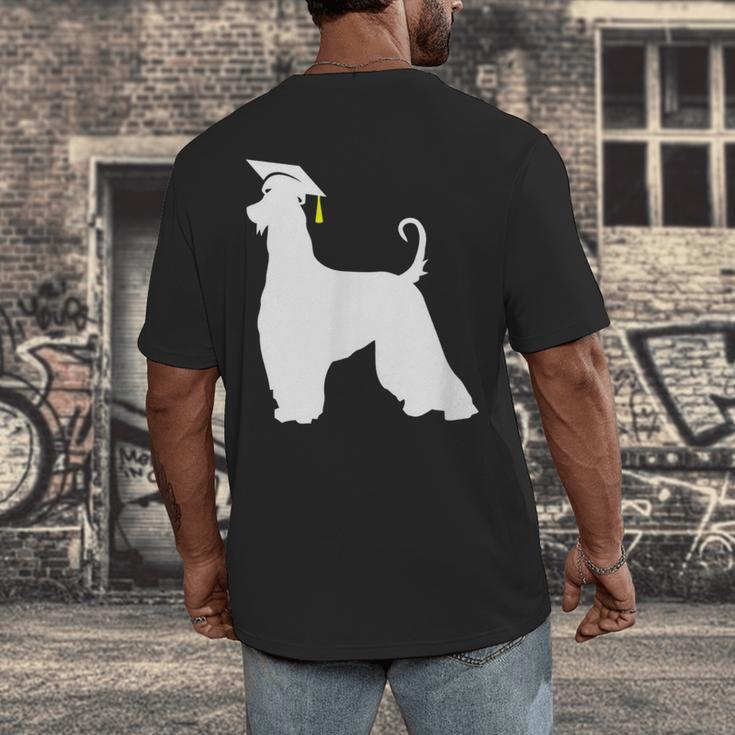 Afghan Hound Graduation Dog Graduate Men Women Kids Men's Back Print T-Shirt