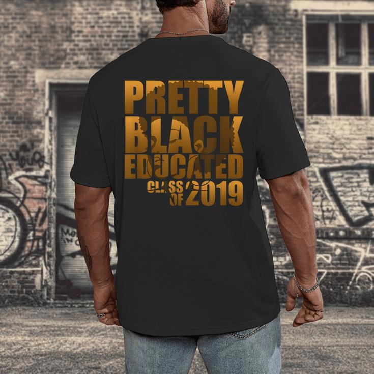 African American Girl Graduation Shirt Senior 2019 Men's Back Print T-Shirt