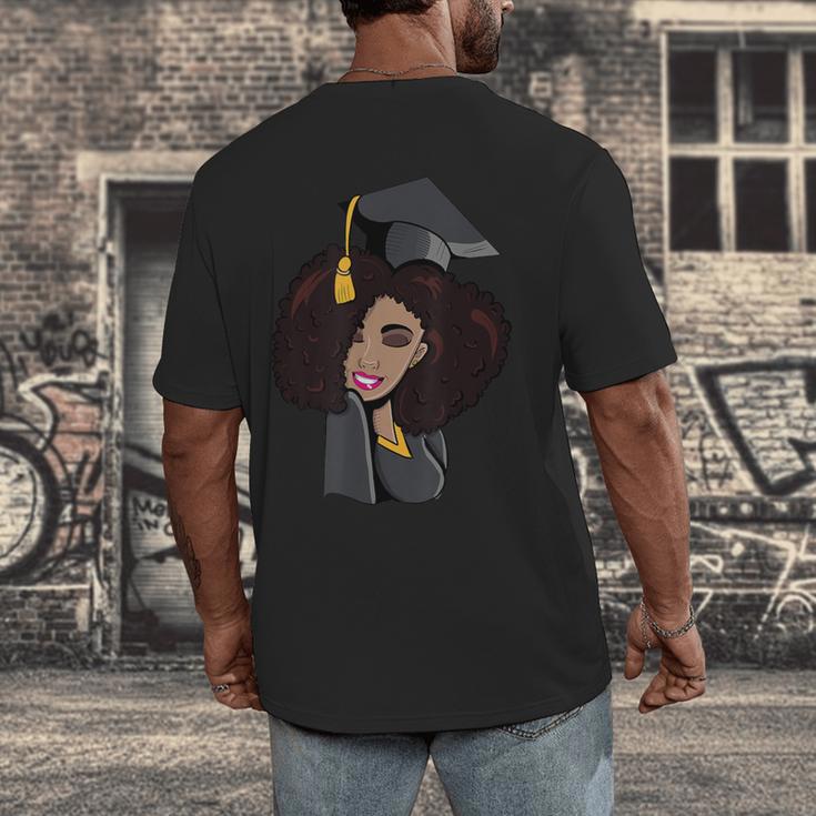 African Woman Educated Graduation 2019 Proud Men's Back Print T-Shirt