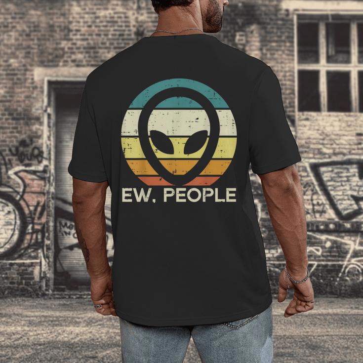 Alien Face Ew People Ufo Introvert Men Women Kids Teen Men's Back Print T-Shirt