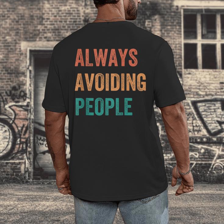 Always Avoiding People Shy Introvert Men's Back Print T-Shirt