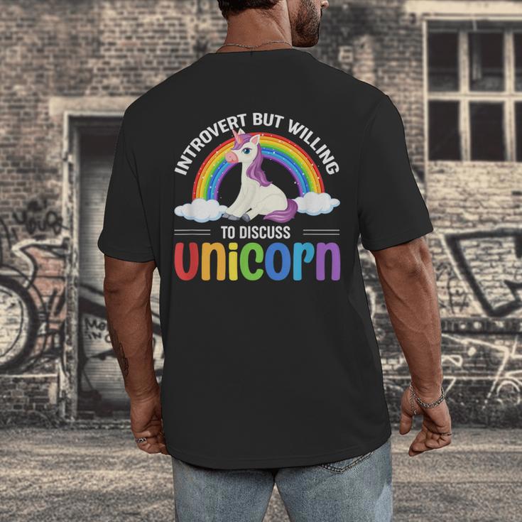 Anti Social Introvert Unicorn Lover Unicorns Men's Back Print T-Shirt Anti Social Introvert Unicorn Lover Unicorns Men's Back Print T-Shirt