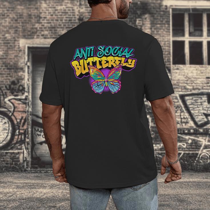 Antisocial Butterfly Shirts For Introvert Men's Back Print T-Shirt