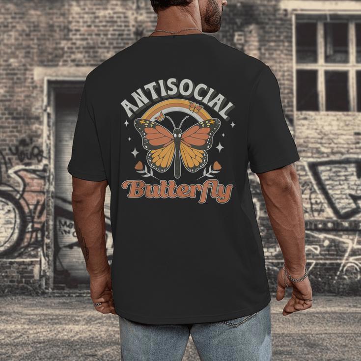 Antisocial Butterfly Tee For Introvert Men Women Girls Men's Back Print T-Shirt