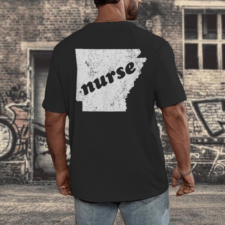 Arkansas Nursing Nurse Graduation Men's Back Print T-Shirt
