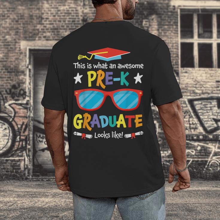 What An Awesome Pre-K Graduate Looks Like 2025 Graduation Men's Back Print T-Shirt