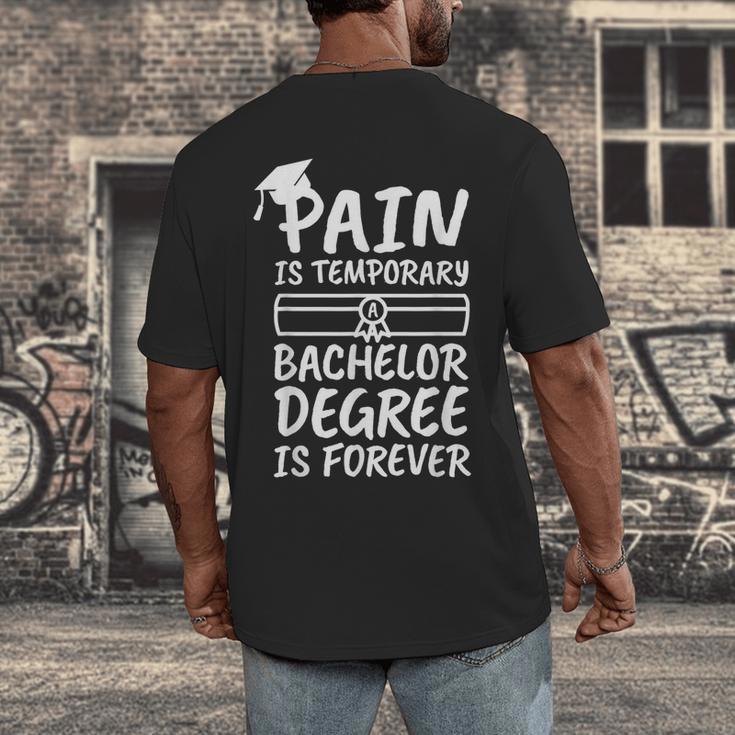 Bachelor Degree Graduation Men's Back Print T-Shirt