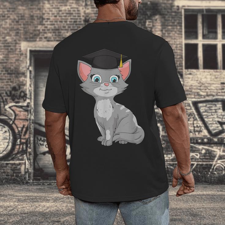 Bachelor Master Cats Graduation 2026 Graduate Men's Back Print T-Shirt