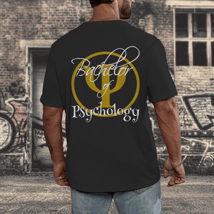 Bachelor Of Science Psychology Graduation Men's Back Print T-Shirt