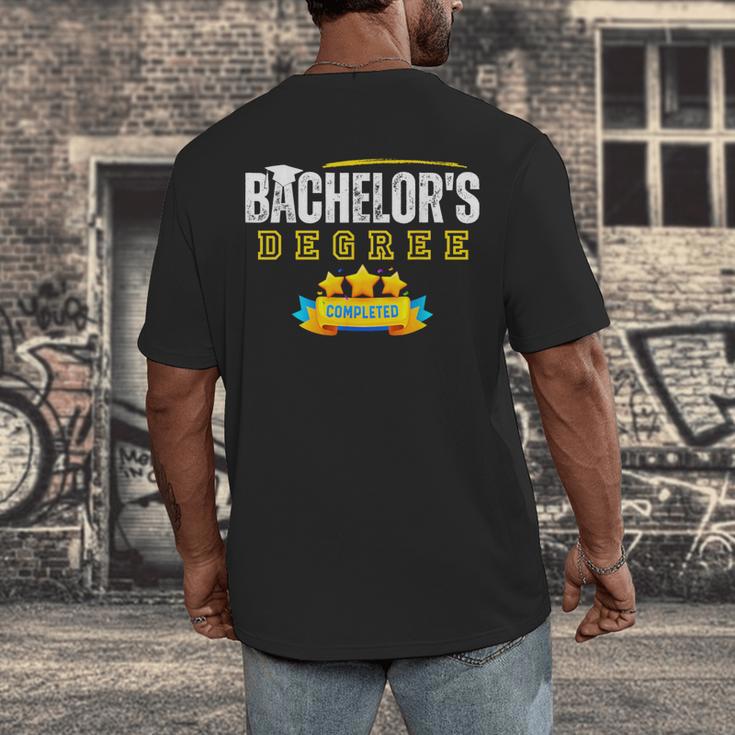 Bachelors Degree Graduation Senior Celebration Grad Party Men's Back Print T-Shirt