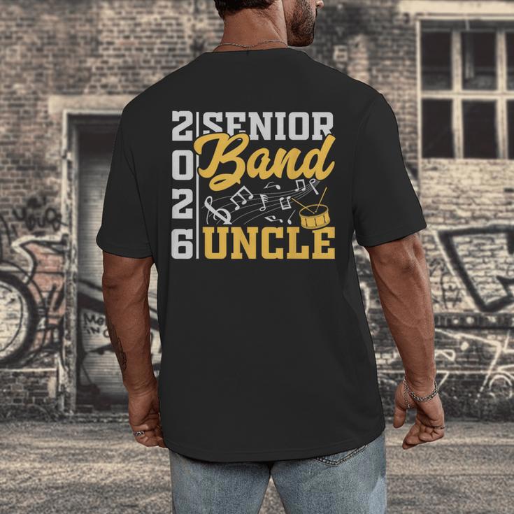 Band Senior Uncle Class Of 2026 Graduation Graduate Men's Back Print T-Shirt