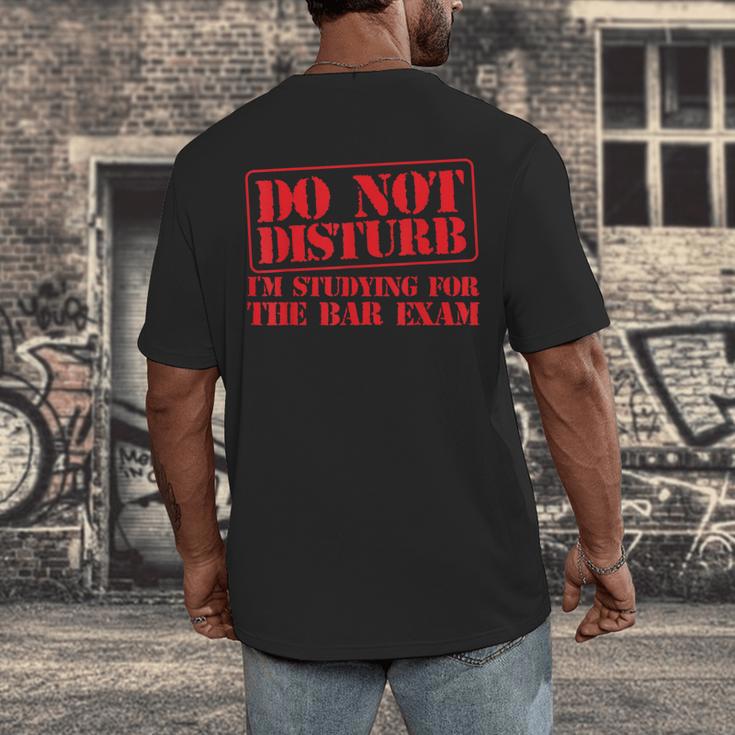 Bar Exam Law School Graduation Study T-Shirt Men's Back Print T-Shirt