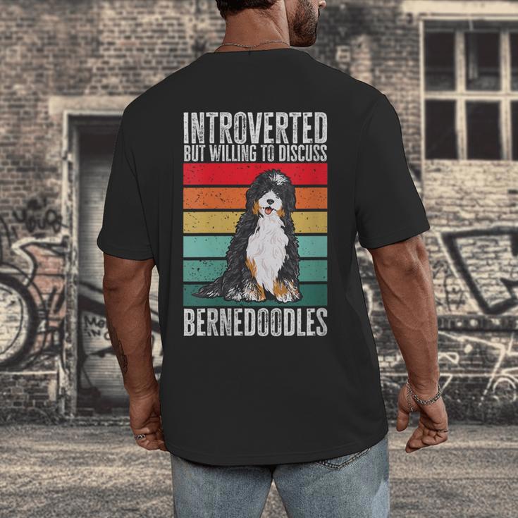 Bernedoodle Dog Introvert Bernedoodle Men's Back Print T-Shirt Bernedoodle Dog Introvert Bernedoodle Men's Back Print T-Shirt