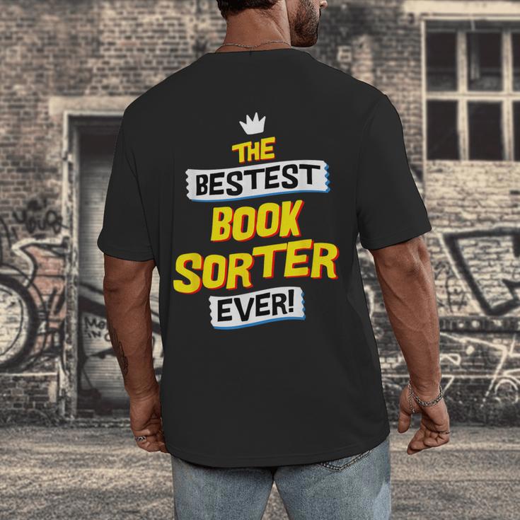 Best Book Sorter Job Occupation Men's Back Print T-Shirt Best Book Sorter Job Occupation Men's Back Print T-Shirt
