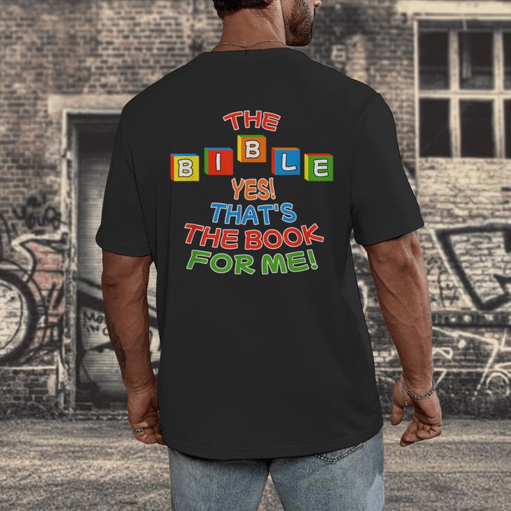 The BIBLE Yes That's The Book For Me Men's Back Print T-Shirt