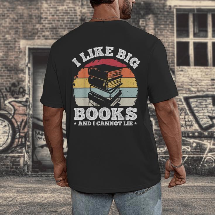 I LIKE BIG BOOKS AND I CANNOT LIE Book Lover Print Men's Back Print T-Shirt I LIKE BIG BOOKS AND I CANNOT LIE Book Lover Print Men's Back Print T-Shirt